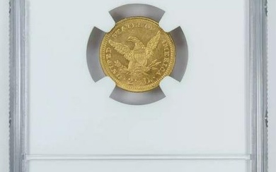 1876 LIBERTY HEAD QUARTER EAGLE $2.50 GOLD NGC CERTIFIED MS 62 MINT UNC (004)