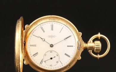 1881 Elgin 18K Box Hinge Case Pocket Watch
