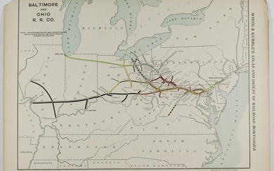 1898 BALTIMORE AND OHIO RAILROAD MAP