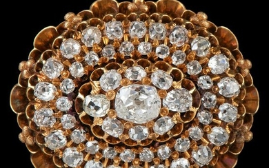18k Gold Victorian Diamond Brooch