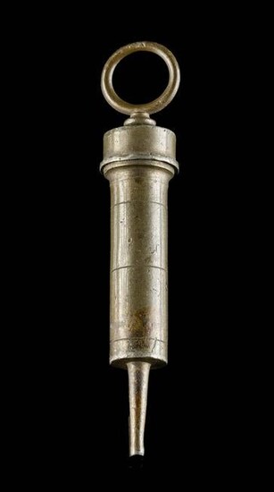 18th C. English Pewter Medical Syringe