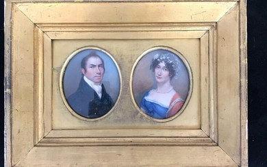 Two 18th Century English Miniature Painted Portraits