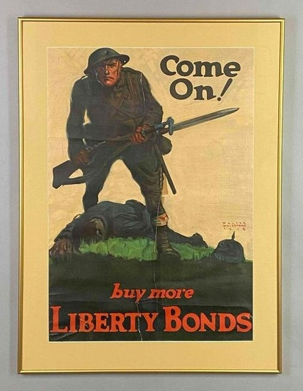 1918 WWI Walter Whitehead Come On Liberty Bonds Print