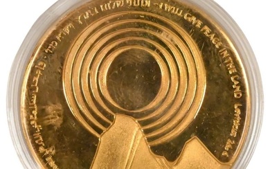 1979 Israel-Egypt Peace Treaty 0.900 Fine Gold Coin, From the State of Israel
