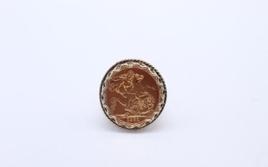 1981 22ct Full Sovereign Ring on 9ct Gold Band...