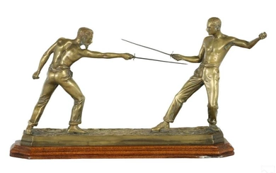 19C. Bronze Sculpture Le Duel Manner Nicolas Mayer