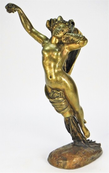 19C. French Female Nude Bronze Sculpture