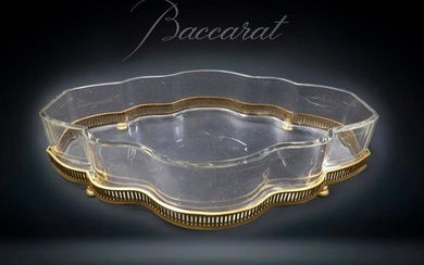 19th C. French Baccarat Crystal & Gilt Bronze Centerpiece Bowl