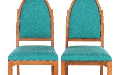 (-), 2 dining room chairs in Art Deco...