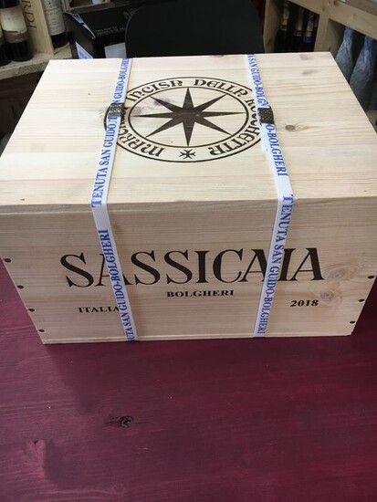 2018 Sassicaia Tenuta San Guido - Super Tuscans - 6 Bottles (0.75L)