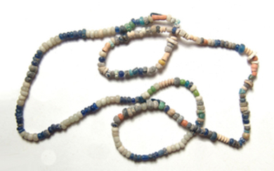 A nice strand of Roman glass and frit beads