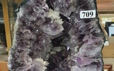 20KG AMETHYST CAVE & CALCITE CLUSTERS