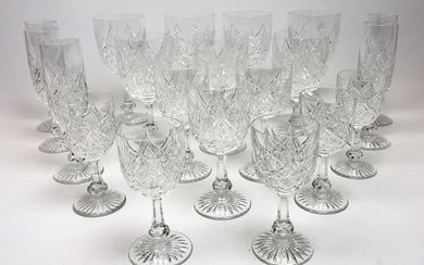20pc BACCARAT Glassware 1) Four piece stemware 7.25 x 3