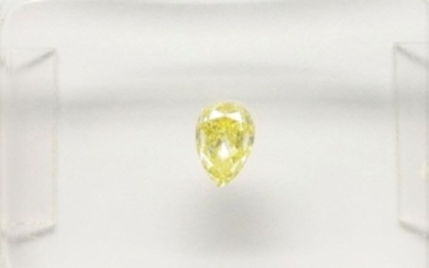 1 pcs Diamond - 0.28 ct - Pear - fancy yellow - VVS2