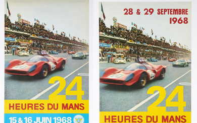 24 HEURES DU MANS 1968 Deux affiches - Sans réserve - No reserve