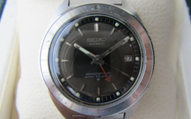 Seiko - Seiko GMT Navigator Timer Automatic Vintage Antique Watch - Ref 6117 8000 Japanese made - Men - 1970-1979