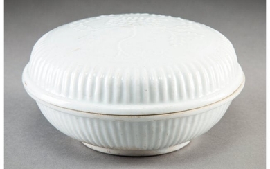 28009: A Chinese Dehua-Type Moulded Porcelain Covered B