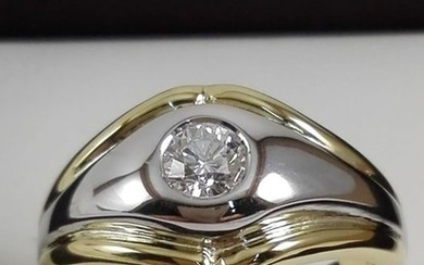 18 kt. White gold, Yellow gold - Ring - 0.35 ct