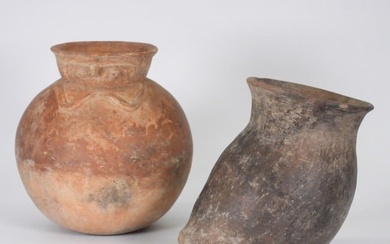 2PC Carchi Pre-Columbian Pottery Vessels