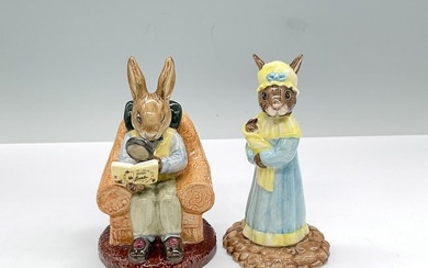 2pc Royal Doulton Bunnykins Figurines, Collector & Judy