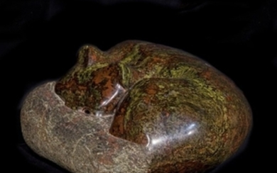 A Portsoy Marble model of a resting cat