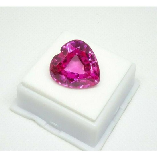 30.2ct. Raspberry Pink Topaz Heart Shaped Gemstone