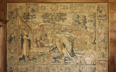 A Flemish historical tapestry, The Story of Julius Caesar (5). probably 16th century, depicting ...