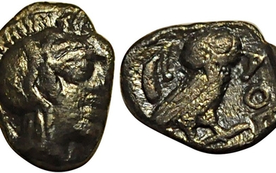Обол. Аттика, Афины. Ок. 375-333 гг. до н.э. Серебро...