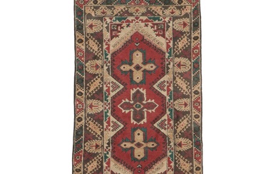 3'9 x 7'1 Hand-Knotted Caucasian Kazak Area Rug