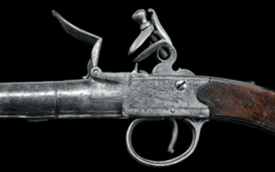 A PAIR OF FLINTLOCK TRAVELLING PISTOLS BY RAINSFORD