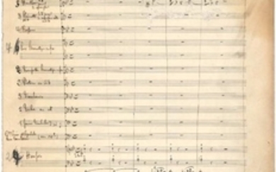 Gustave CHARPENTIER . Manuscrit musical...