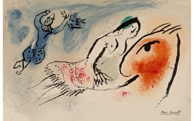 40009: Marc Chagall (1887-1985) Carte de voeux pour aim