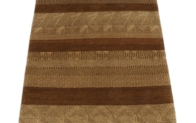 4'1 x 6'2 Hand-Knotted Indo-Persian Gabbeh Accent Rug, 2000s
