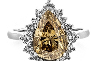 4.42 tcw Diamond Ring - 14 kt. White gold - Ring - 3.58 ct Diamond - 0.84 ct Diamonds