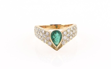Brillant Smaragd Ring