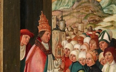 Master of the Large Visitation - Saint Ursula's Arrival in Rome