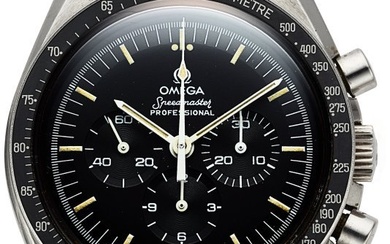 54009: Omega Stainless Speedmaster Chronograph Watch. R