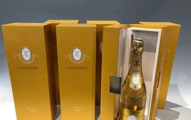 6 Bottles Champagne Cristal Roederer 2009 - Boxed set