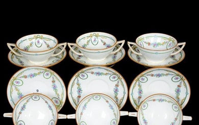 (6) Boullion Cups/Saucers Marked Minton