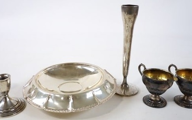 (6) Mixed Weighted Sterling Silver Table Items