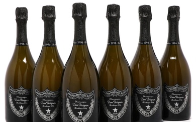 6 bts. Champagne Dom Pérignon “Oenothéque”, Moët & Chandon 1996 A (hf/in)....