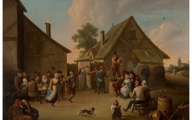 61009: Manner of David Teniers the Younger Villagers da
