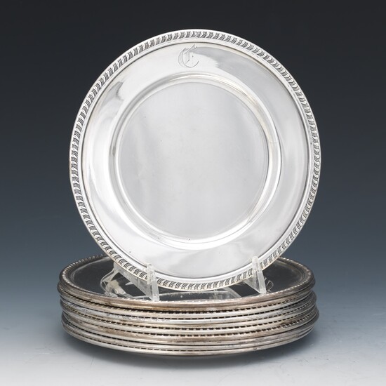 Eleven Sterling Silver Bread Plates, John Wanamaker, Philadelphia