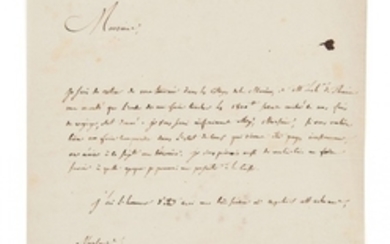 GASPARD MONGE (1746-1818) Lettre autographe signée