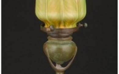 79009: Tiffany Studios Pulled Feather Favrile Glass and