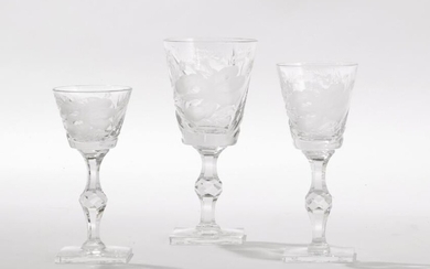 A thirty four piece suite of Hawkes stemware