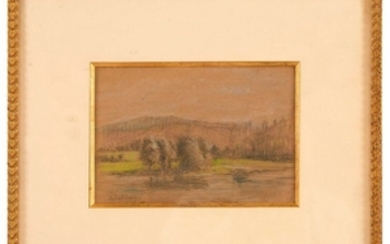Albert Marie LEBOURG (1849 1928) Paysage Crayon et…