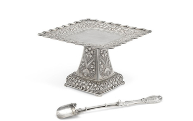 An American Aesthetic Movement sterling silver tazza