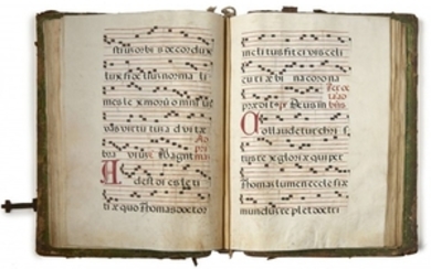 Antiphonaire en latin, manuscrit et décoré sur vélin