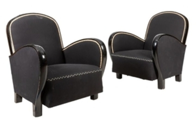 Art Deco Club Chairs - Pair